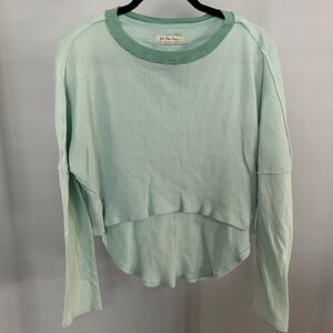 We The Free Light Green Long Sleeve Top